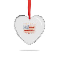 Catholic Knight Templar Crusader Cross Heart Crystal Glass Ornament Vintage American Flag