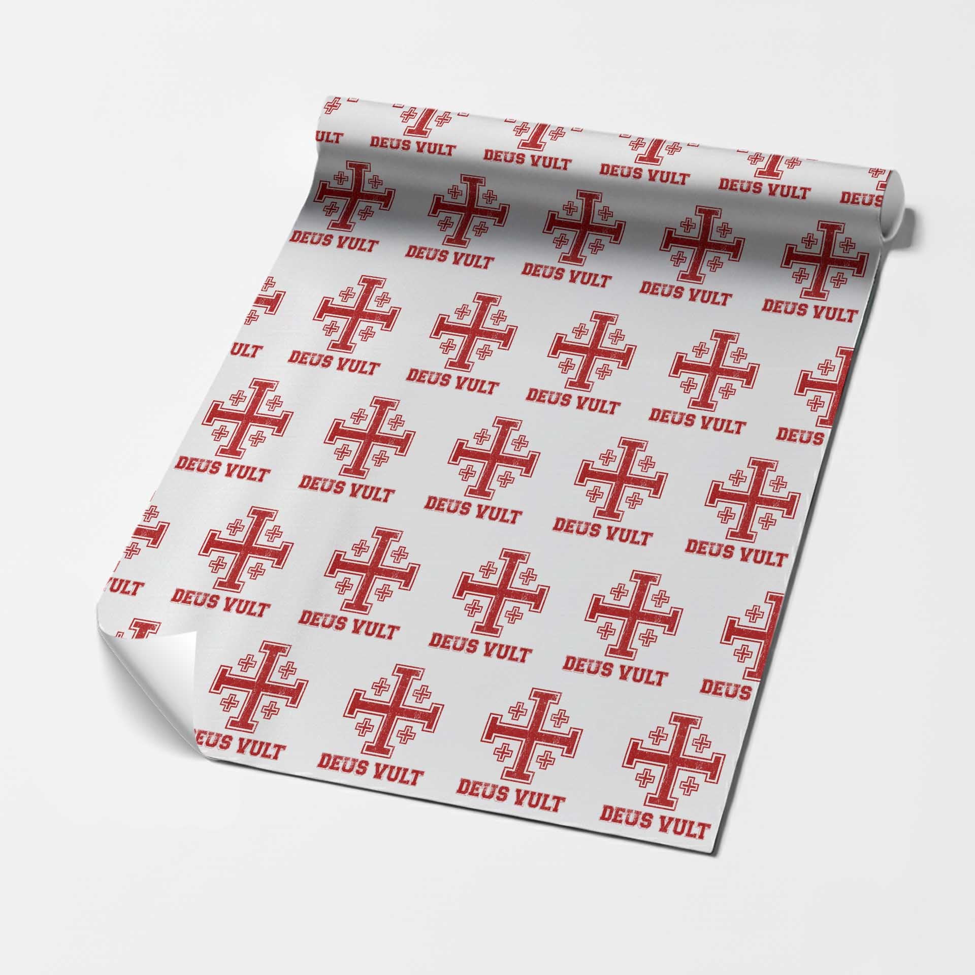 Catholic Knight Templar Crusader Cross Wrapping Paper Roll TS10