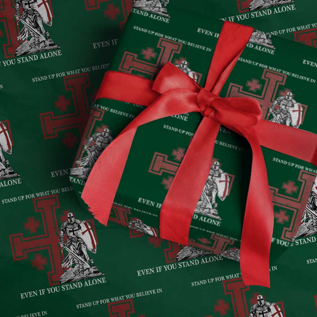 Catholic Knight Templar Crusader Cross Wrapping Paper Roll Kingdom Of Jerusalem