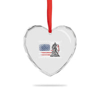 Catholic Knight Templar Heart Crystal Glass Ornament American Flag Crusader Cross