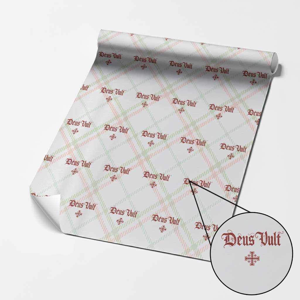 Catholic Knights Templar Cross Wrapping Paper Roll Crusader Deus Vult