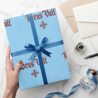 Catholic Knights Templar Cross Wrapping Paper Roll Crusader Deus Vult