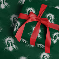Catholic Virgin Mary Wrapping Paper Roll Vintage Marian Face Christian Our Lady