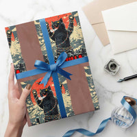 Catzilla Christmas Wrapping Paper Roll Japanese Cat Lover Kitty - Wonder Print Shop