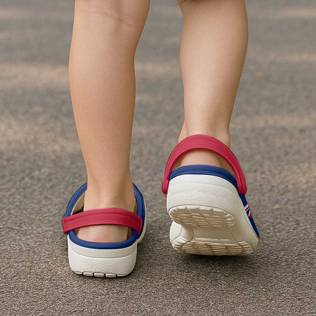 Cayman Islands Clogs Shoes Heritage Palette Flag-Inspired - Wonder Print Shop