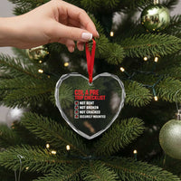 CDL A Pre Trip Checklist Trucker Heart Crystal Glass Ornament Driver Safety Inspection Graphic