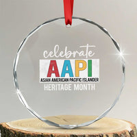 Celebrate AAPI Heritage Month Crystal Glass Ornament Asian American and Pacific Islander Countries