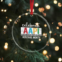 Celebrate AAPI Heritage Month Crystal Glass Ornament Asian American and Pacific Islander Countries
