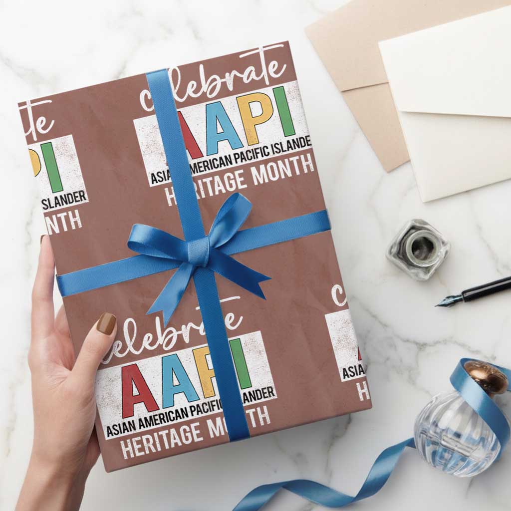 Celebrate AAPI Heritage Month Wrapping Paper Roll Asian American and Pacific Islander Countries