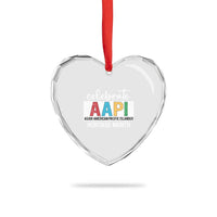 Celebrate AAPI Heritage Month Heart Crystal Glass Ornament Asian American and Pacific Islander Countries
