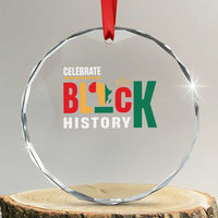 Celebrate Black History Crystal Glass Ornament African American History Africa Map