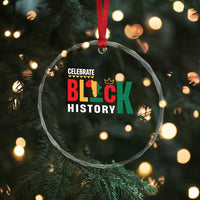 Celebrate Black History Crystal Glass Ornament African American History Africa Map