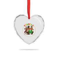Celebrate Kwanzaa Together African Culture Dance Gift Heart Crystal Glass Ornament - Wonder Print Shop