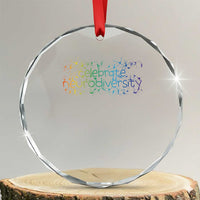 Celebrate Neurodiversity Crystal Glass Ornament Autism Awareness ASD ADHD Mental Health