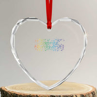 Celebrate Neurodiversity Heart Crystal Glass Ornament Autism Awareness ASD ADHD Mental Health