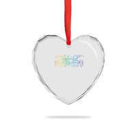 Celebrate Neurodiversity Heart Crystal Glass Ornament Autism Awareness ASD ADHD Mental Health