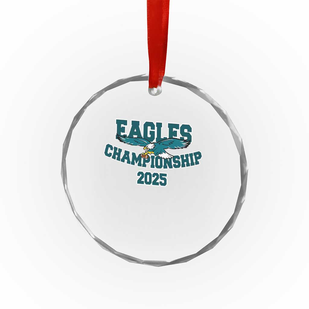 Celebrated Eagles Crystal Glass Ornament Championship 2025 TS02