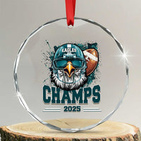 Celebrated Eagles Crystal Glass Ornament Championship 2025 Retro TS02