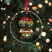 Celebrating 100 Years Of Black History Honoring The Past Inspiring The Future Crystal Glass Ornament Black Leaders