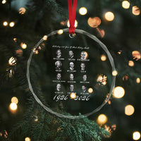 Celebrating 100 Years Of Black History Month 1926 2026 Crystal Glass Ornament Black Leaders