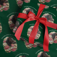 Celebrating 152 Years Derby Day Floral Wrapping Paper Roll Horse Racing Pink Peony White Lily Equestrian 152nd Anniversary