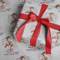 Celebrating 250 Years of American Spirit Flamingo Wrapping Paper Roll Cute Patriotic Tropical Bird Summer Landmarks Fireworks