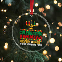 Celebrating Kwanzaa Never Forget Where You Come From Kinara Candle Crystal Glass Ornament TS11