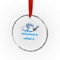 Celestial Moon Joy 2026 Crystal Glass Ornament Rocket Launch '26 Lunar Mission Celebration