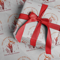 Celestial Witchy Feminist Wrapping Paper Roll They Didn't Burn Witches They Burned Women