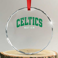 Celtic Nation Crystal Glass Ornament Sports Varsity Aesthetic Letters Cap