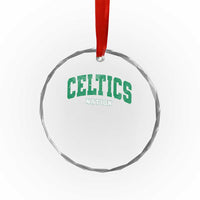 Celtic Nation Crystal Glass Ornament Sports Varsity Aesthetic Letters Cap