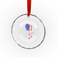 Certified Sober Badass Crystal Glass Ornament Sobriety Alcohol Fighters Vintage Skull