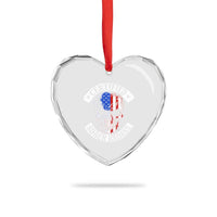 Certified Sober Badass Heart Crystal Glass Ornament Sobriety Alcohol Fighters Vintage Skull