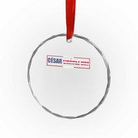 Cesar Chavez Crystal Glass Ornament Hispanic Heritage Month Mexican Immigrant