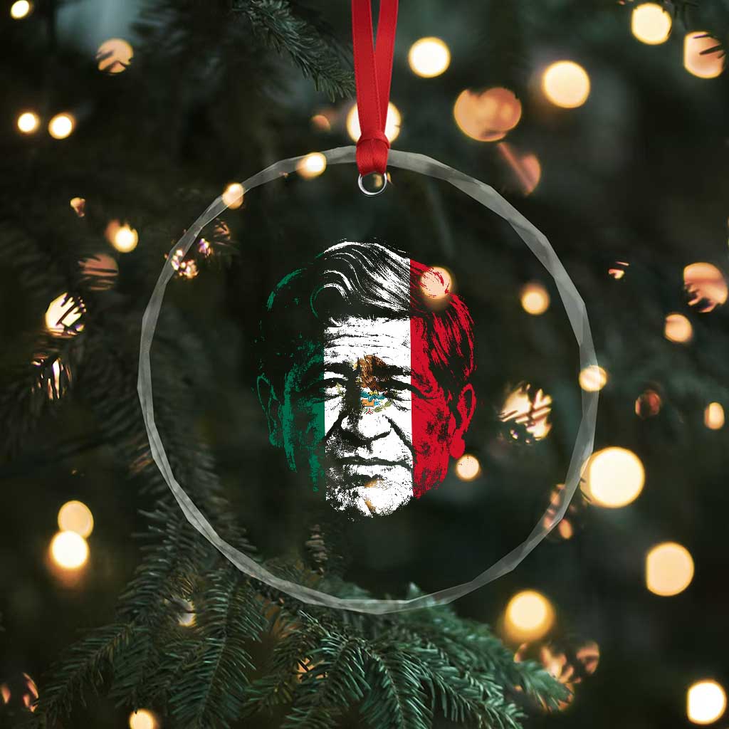 Cesar Chavez Day Mexican American Pride Crystal Glass Ornament
