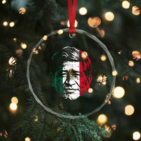 Cesar Chavez Day Mexican American Pride Crystal Glass Ornament