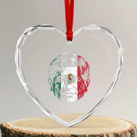 Cesar Chavez Day Mexican American Pride Heart Crystal Glass Ornament