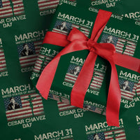 Cesar Chavez March 31 Celebration Wrapping Paper Roll Christian American Flag Religious