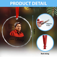Cesar Chavez Quote Crystal Glass Ornament 31 March Celebration Day