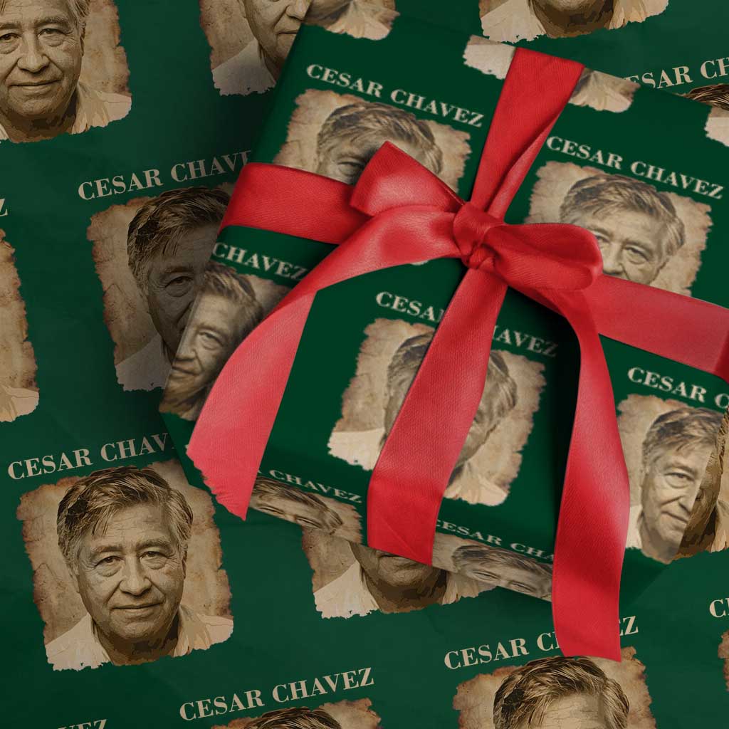 Cesar Chavez Wrapping Paper Roll Mexican American Pride Latino Heritage