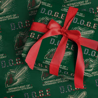 Chainsaw For Bureaucracy Wrapping Paper Roll Funny DOGE USA Flag - Wonder Print Shop