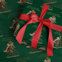 Chaotic Frog Meme Wrapping Paper Roll Off To Unsettle The Common Folk Vintage Unhinged Humor
