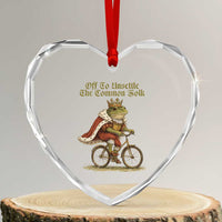 Chaotic Frog Meme Heart Crystal Glass Ornament Off To Unsettle The Common Folk Vintage Unhinged Humor