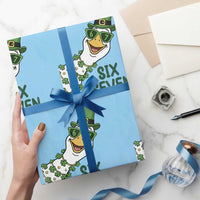 Chaotic Goose Six Seven Meme Wrapping Paper Roll Funny St Patricks Day Gift