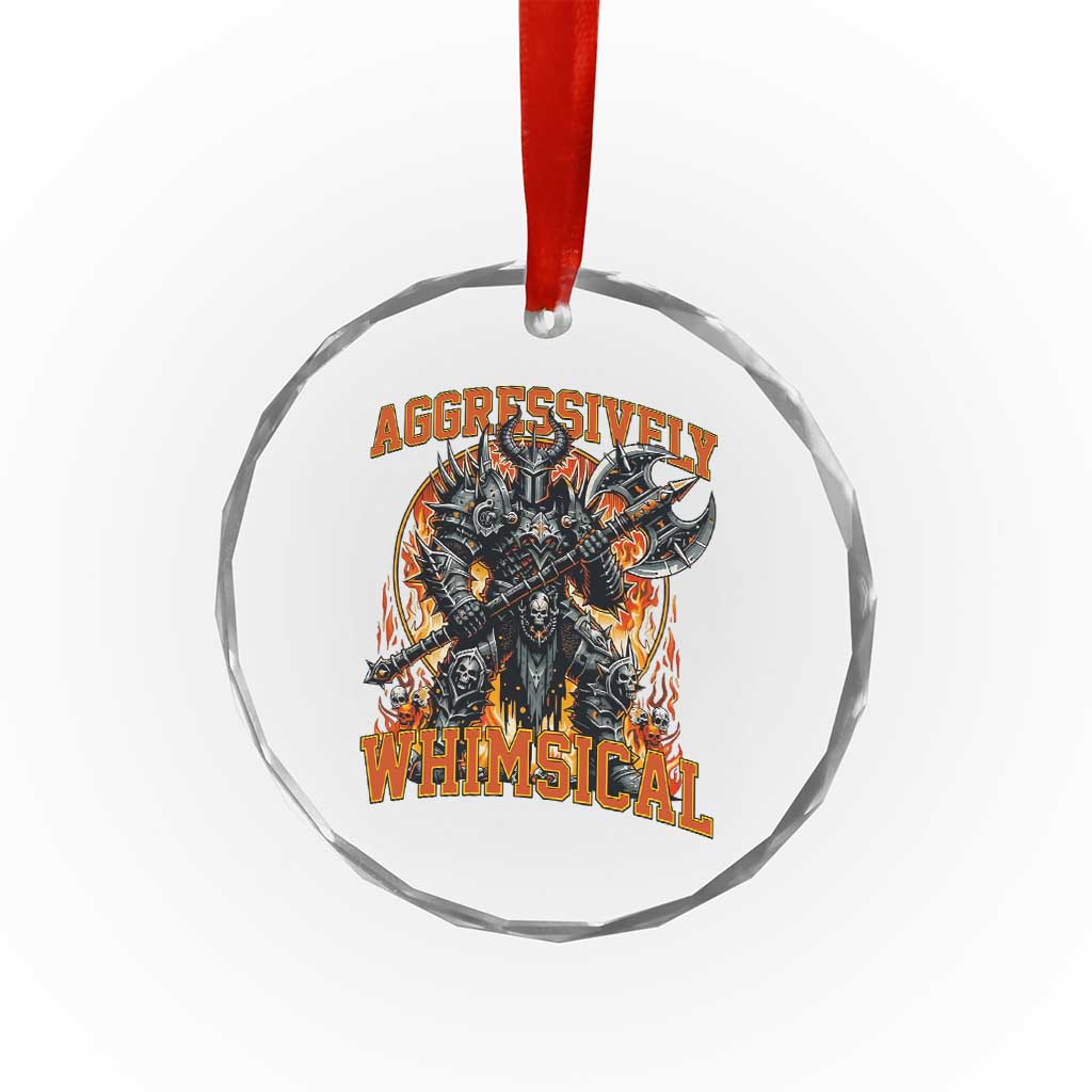 Chaotic Knight Metalcore Edgy Meme Aggressively Whimsical Crystal Glass Ornament Armor Metalheads Fairycore Tendencies - Wonder Print Shop