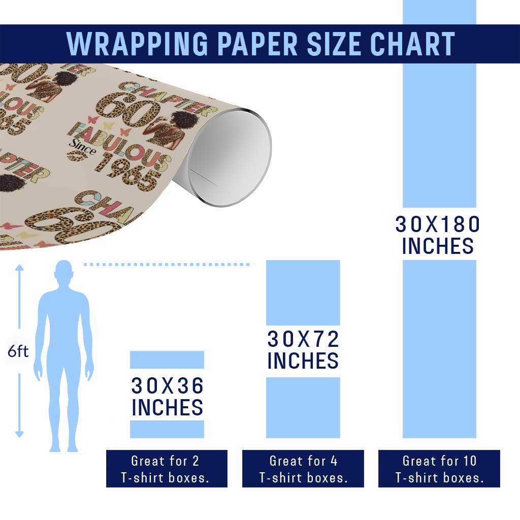 Chapter 60 Fabulous Leopard Wrapping Paper Roll Since 1965 60Th Birthday Gift For Women