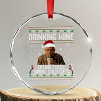 Charlie Hunnam Ed Gein Ugly Christmas Crystal Glass Ornament Funny Drinking Wine Eating These Sinful Cold Cuts - Wonder Print Shop