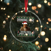 Charlie Hunnam Ed Gein Ugly Christmas Crystal Glass Ornament Funny Drinking Wine Eating These Sinful Cold Cuts - Wonder Print Shop