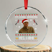 Charlie Hunnam Ed Gein Ugly Christmas Crystal Glass Ornament Monster Movie I'm Going Drinking - Wonder Print Shop
