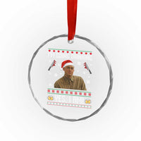 Charlie Hunnam Ed Gein Ugly Christmas Crystal Glass Ornament Monster Movie I'm Going Drinking - Wonder Print Shop